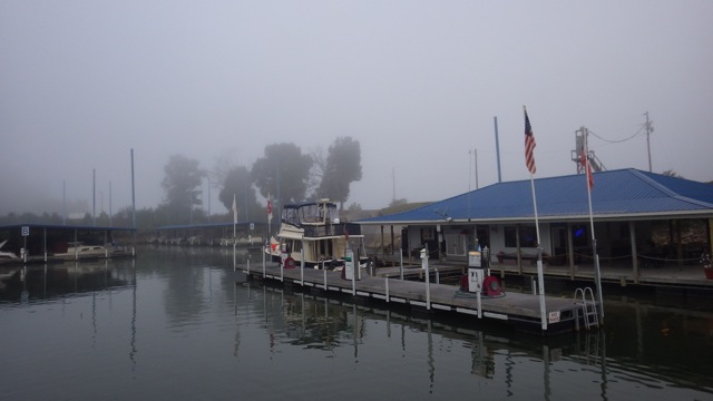 7.50am - fogged - leaving Clifton Marina 10-6-15
