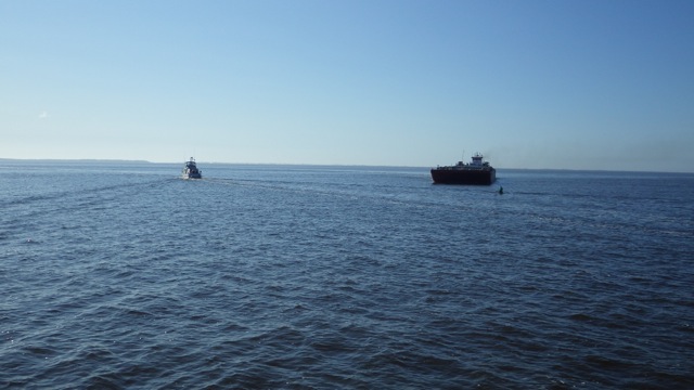 10.08am - tow passing Apalachicola Bay 11-29-15