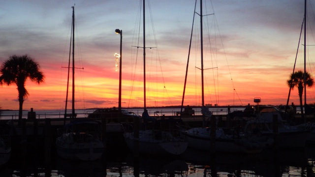 17.02 - 5.02pm - red sunset at Panama City Marina 11-15-15