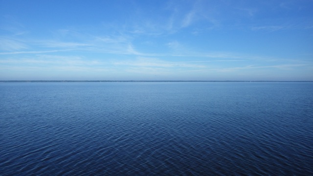 8.51am - flat water in the bay 11-12-15