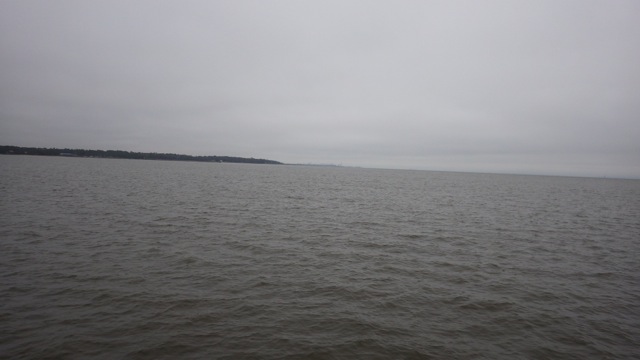 9.46am Leaving dog river channel into mobile bay 11-10-15